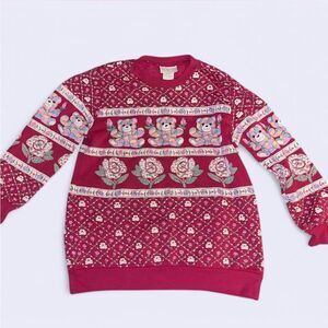 Scarab Oversized Sweatshirt size S (oversized fit) pink bears